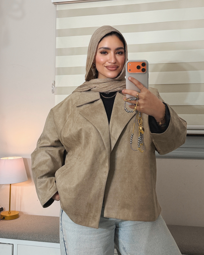 Suede Jacket – CAMEL