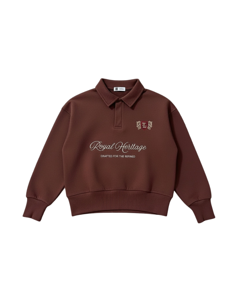 سويتشيرت بولو قطني مطرّز – طوبي