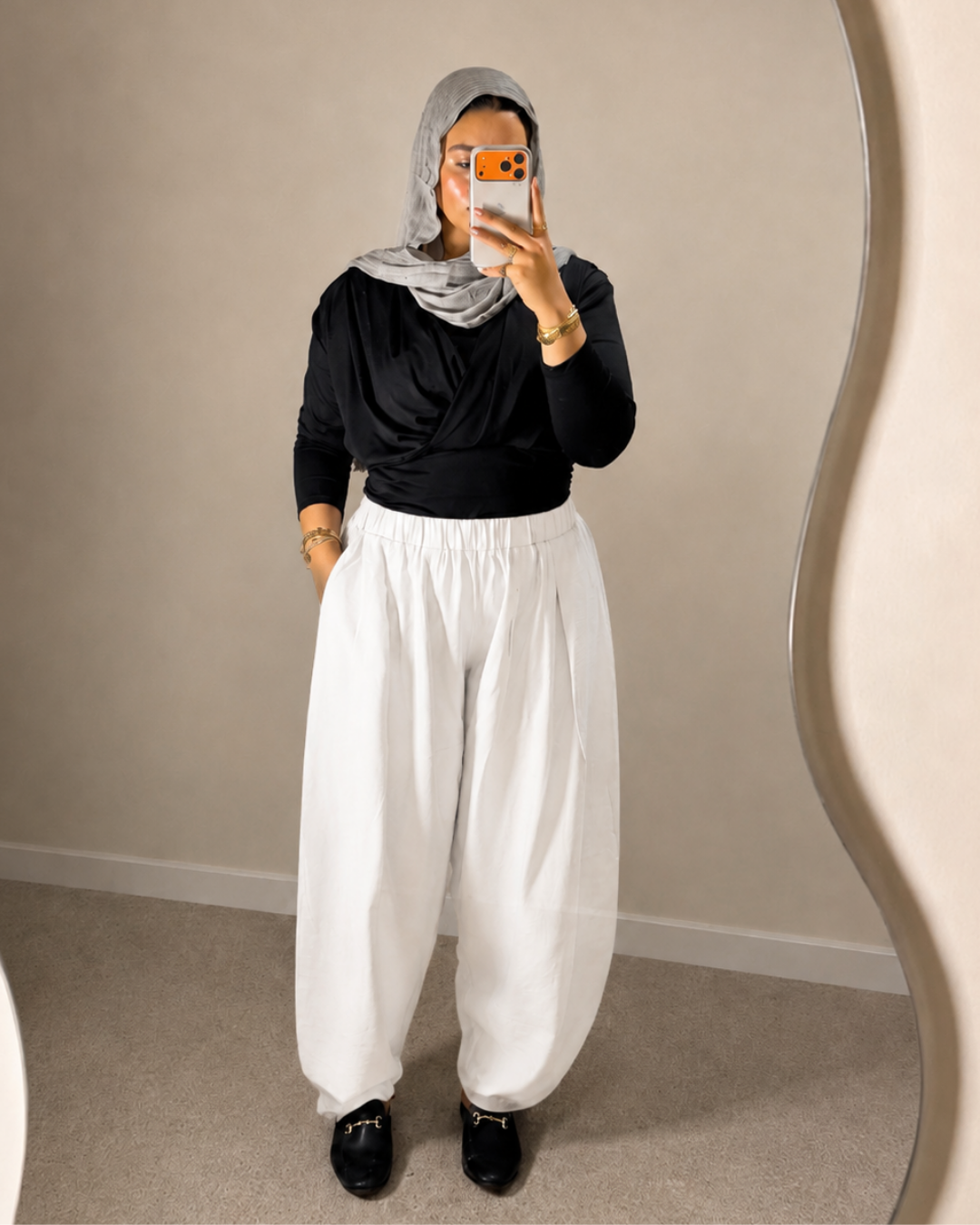 white Spanish Linen Balloon Pants