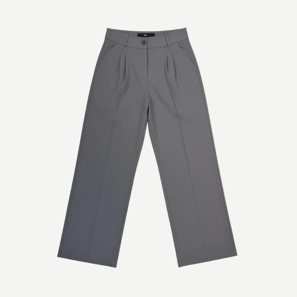 بنطلون وايد ليج فورمال رمادي