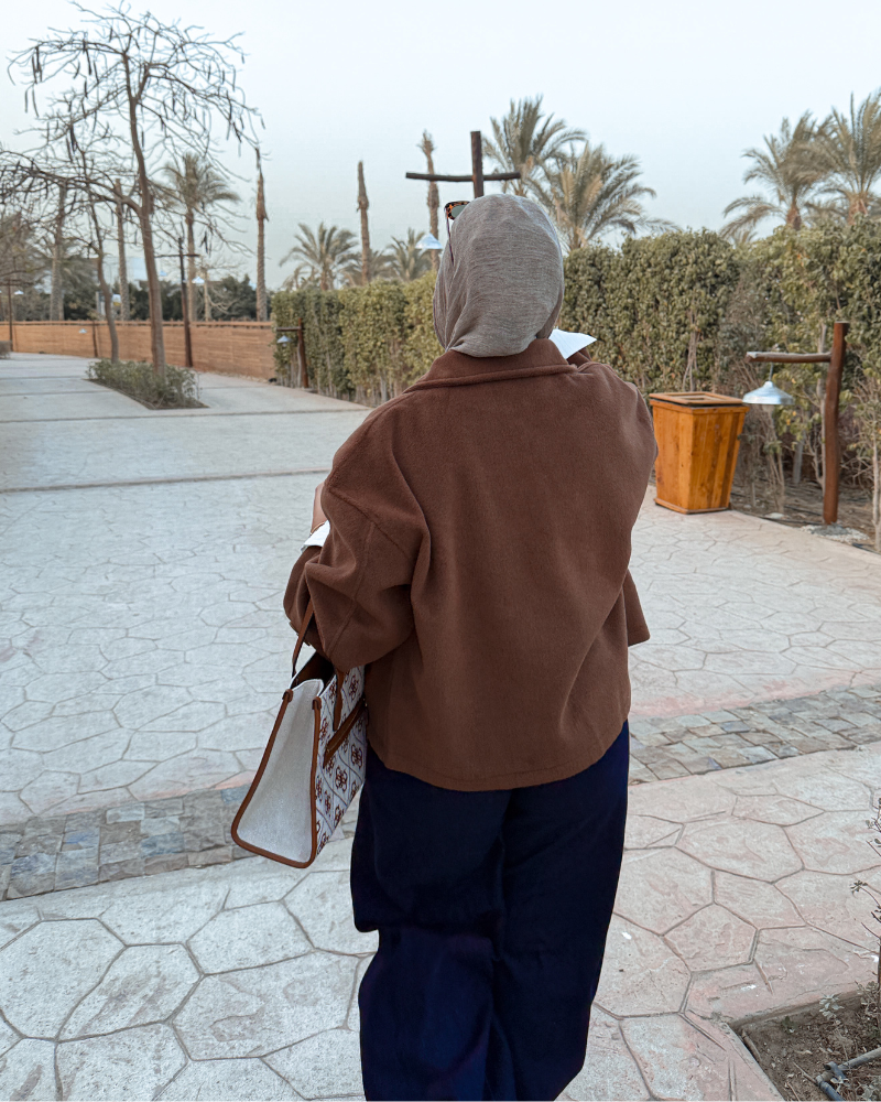 جاكت جوخ مشعر - بني شوكولاتة