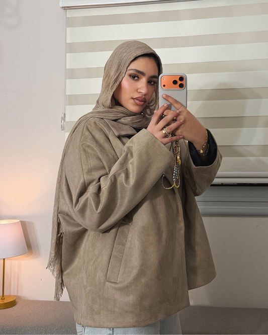 Suede Jacket – CAMEL