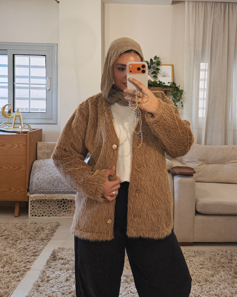 Faux Fur Jacket – CAMEL BROWN