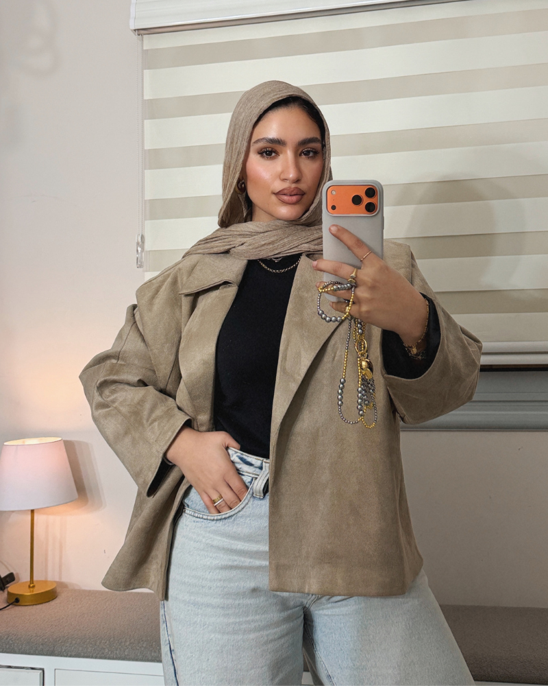 Suede Jacket – CAMEL