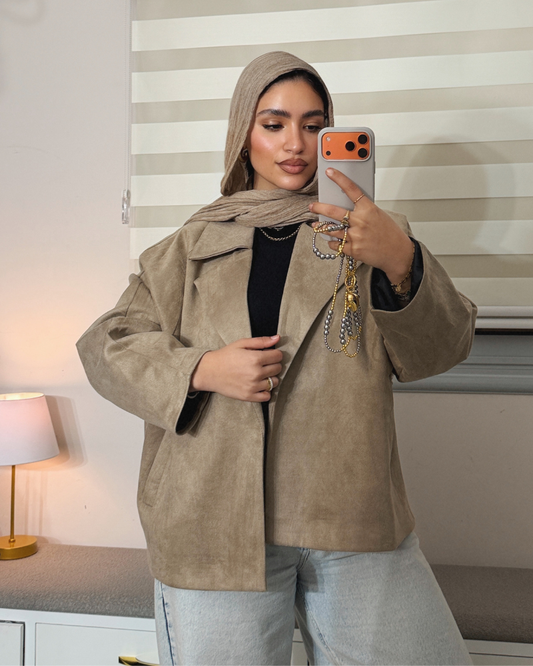 Suede Jacket – CAMEL
