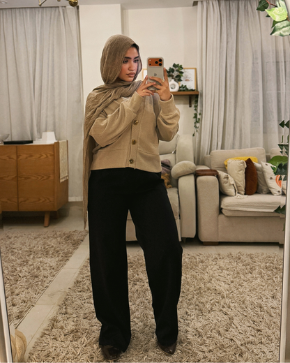 بنطلون وايد ليج فورمال اسود