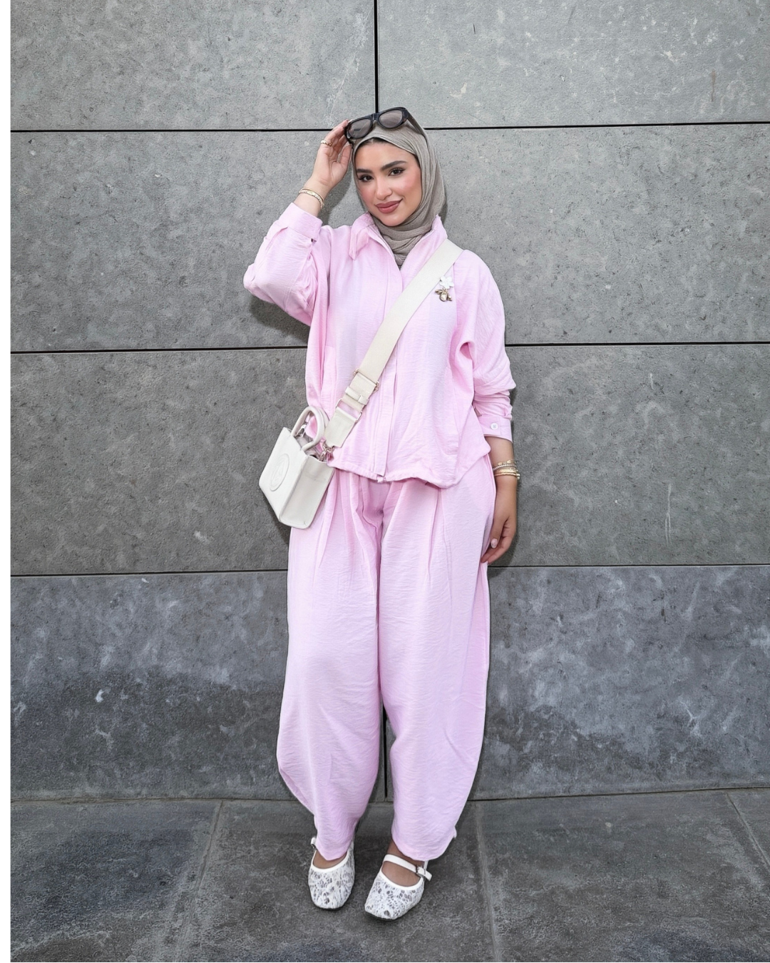 BABY PINK - Spanish Linen Balloon Suit