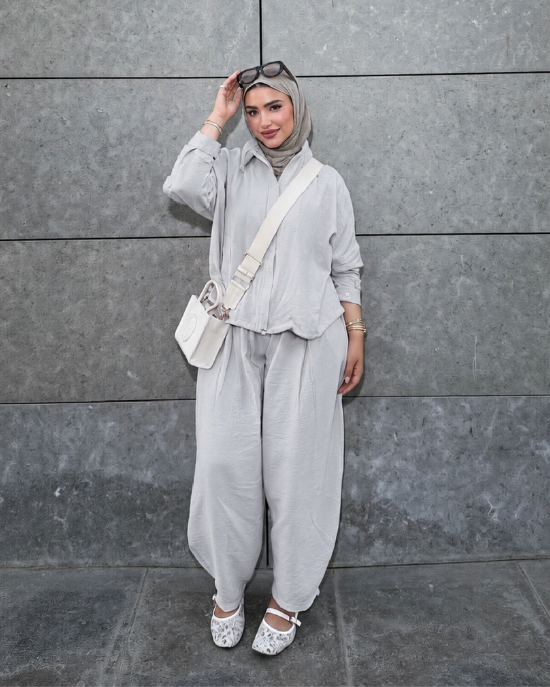 Steel Grey - Spanish Linen Balloon Suit