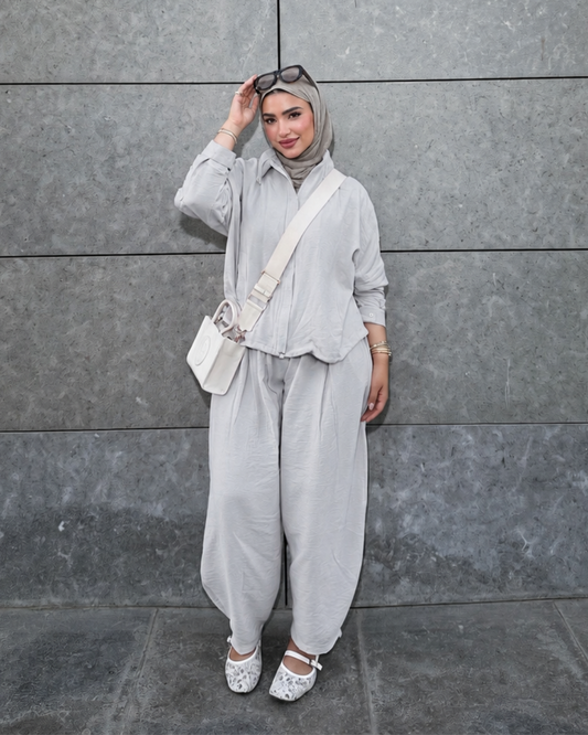 Steel Grey - Spanish Linen Balloon Suit