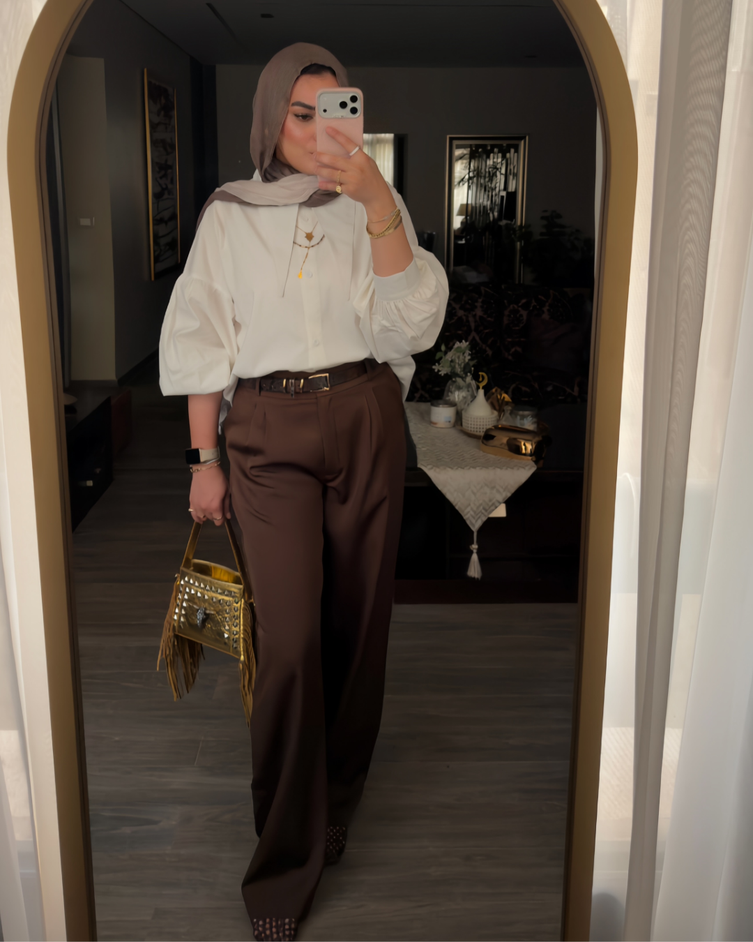 Statement Collar Poplin Shirt – Off White