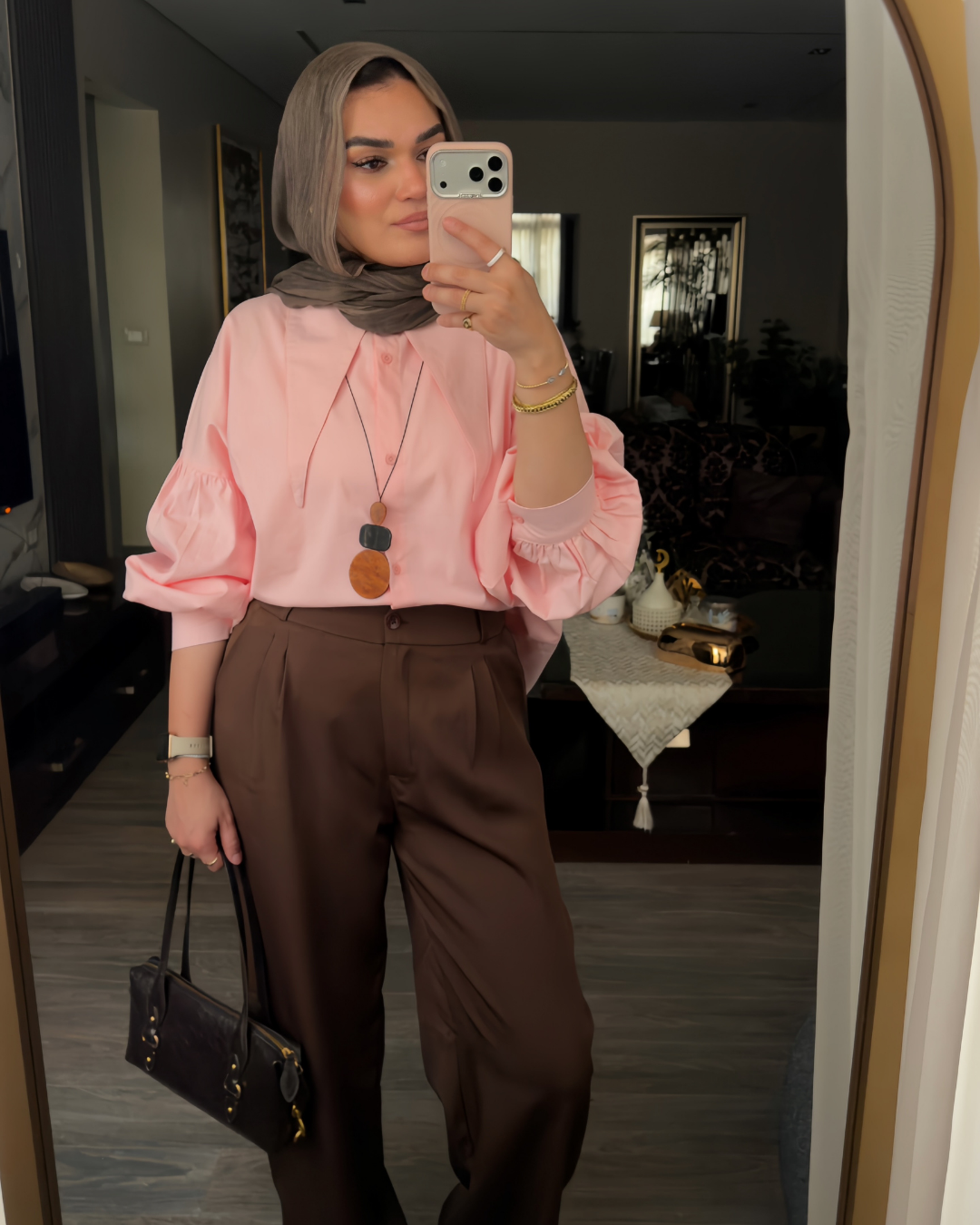 Statement Collar Poplin Shirt – BABY PINK