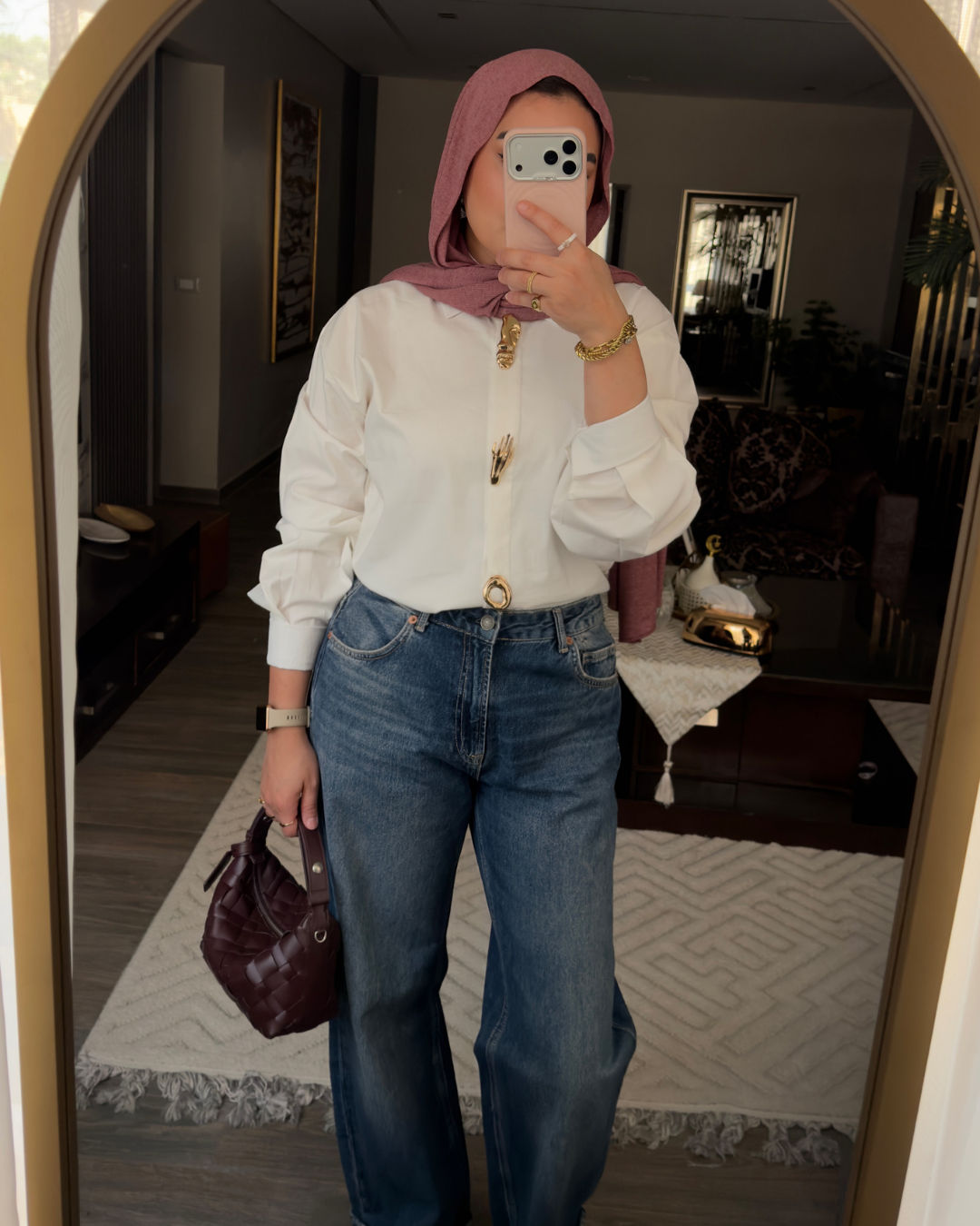 Brooch Poplin Shirt - OFF WHITE