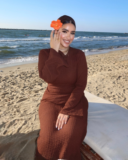 Breeze Flow Dress - brown