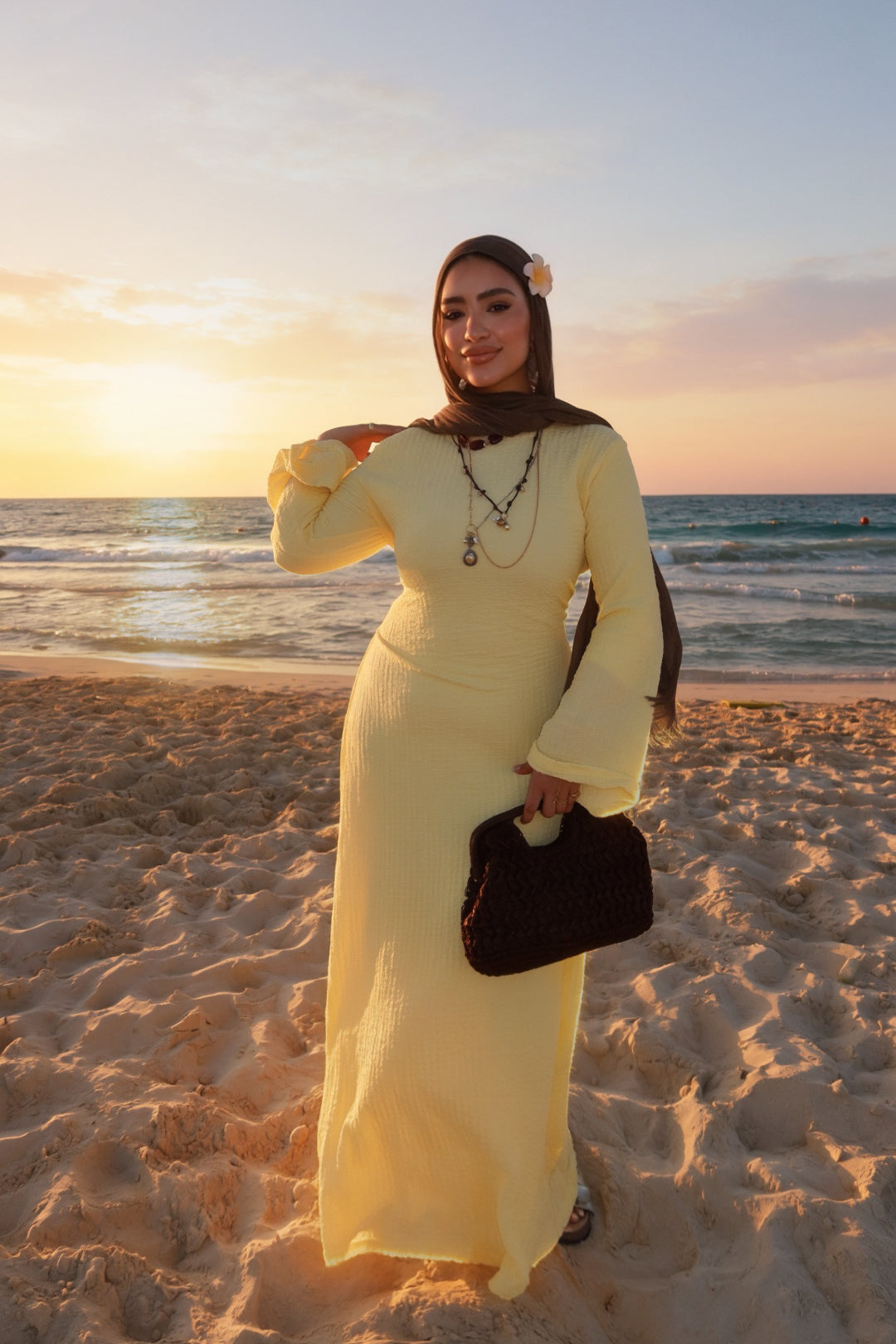 Breeze Flow Dress - butter yellow