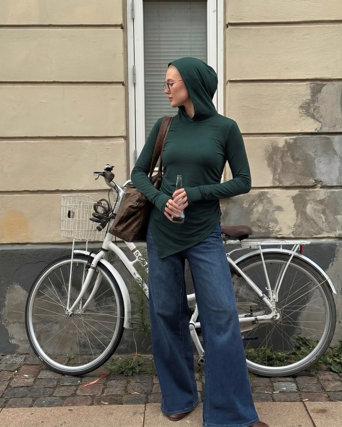 Soft Lycra Hooded Top - DARK GREEN