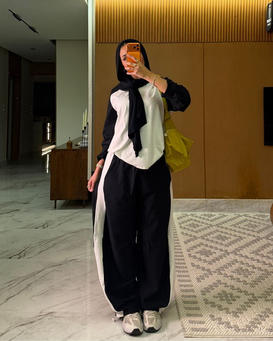 Colorblock Summer Milton Suit – Black