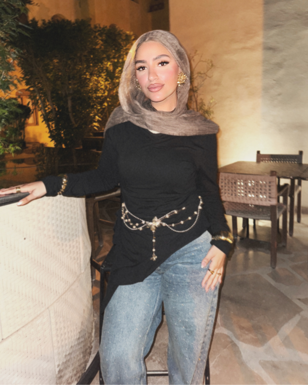 Ruffle Cotton Top - BLACK