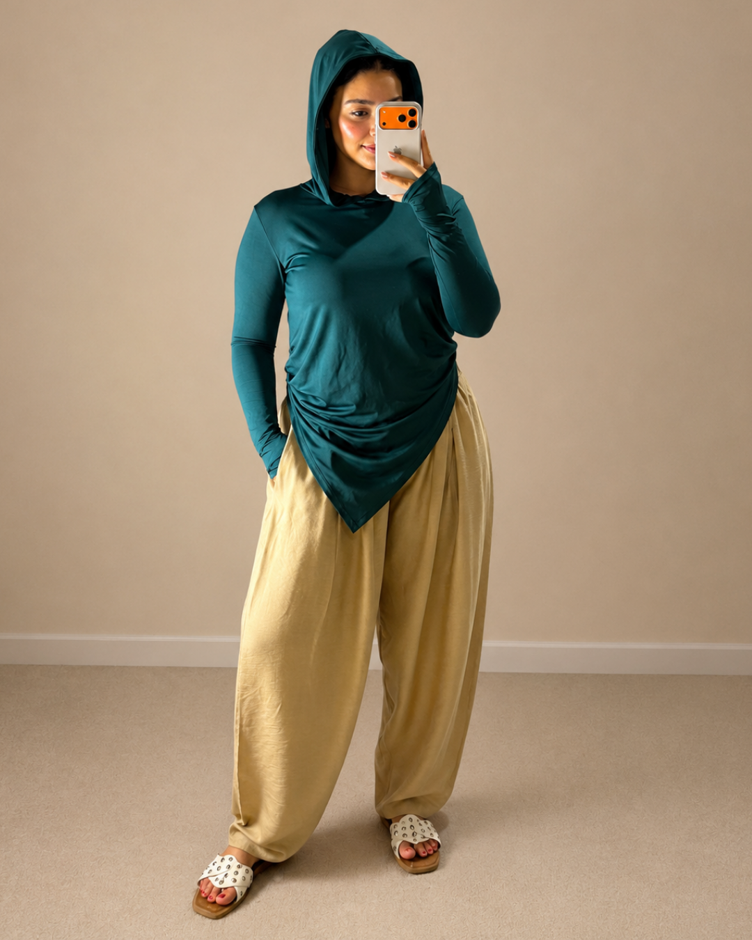 SAND BEIGE Spanish Linen Balloon Pants