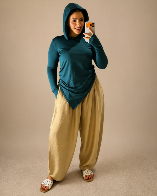 SAND BEIGE Spanish Linen Balloon Pants