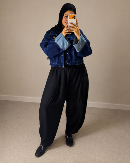 BLACK Spanish Linen Balloon Pants