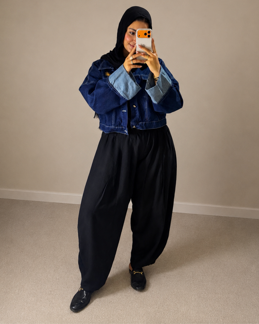 BLACK Spanish Linen Balloon Pants