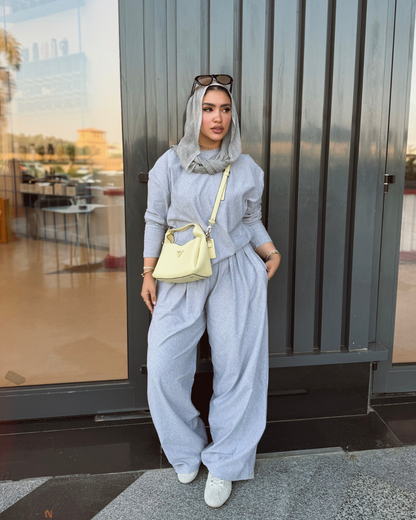 Flowy Summer Milton Suit – LIGHT HEATHER GREY