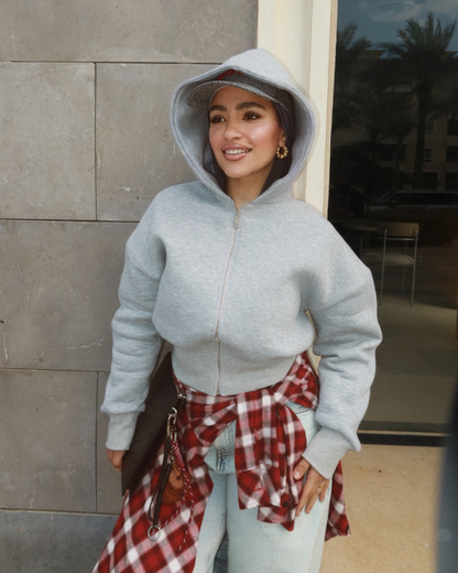 كروبد هودي رمادي