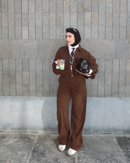 Ribbed Corduroy FULL SET – BROWN