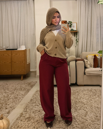 سويتر قصير بأزرار بيج