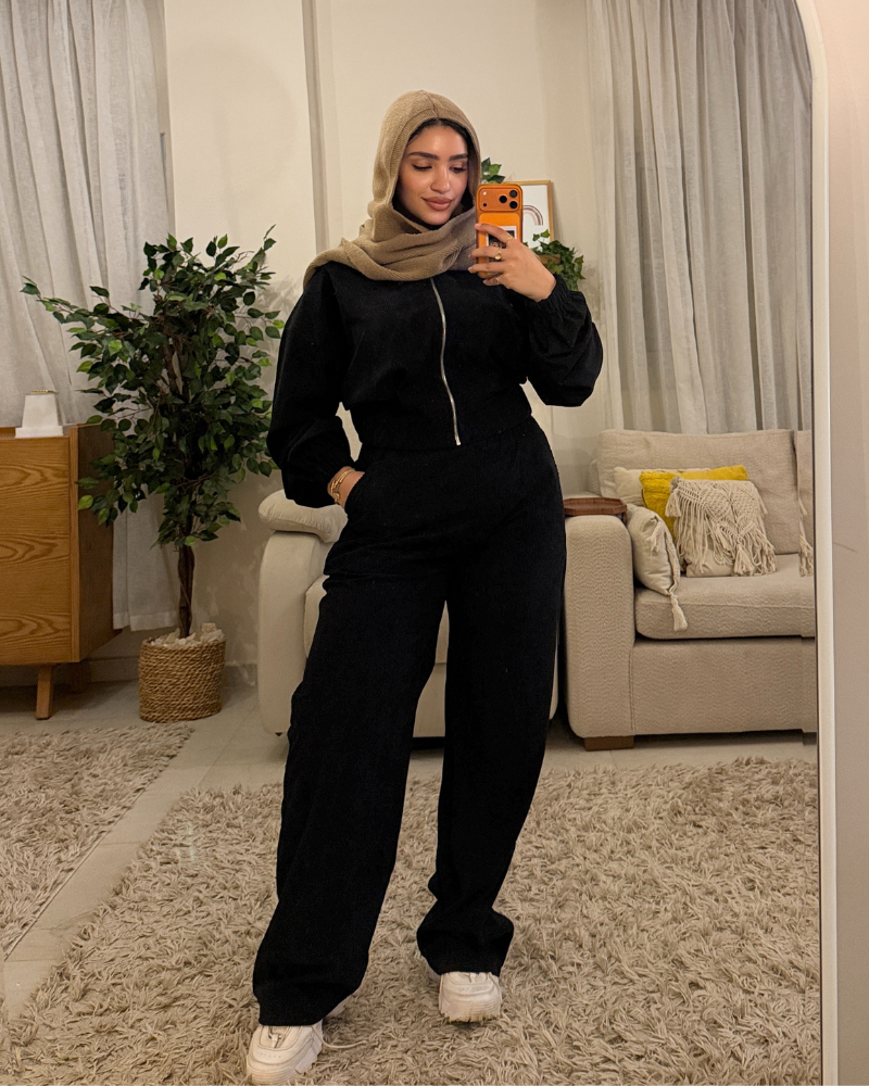 Ribbed Corduroy FULL SET – BLACK