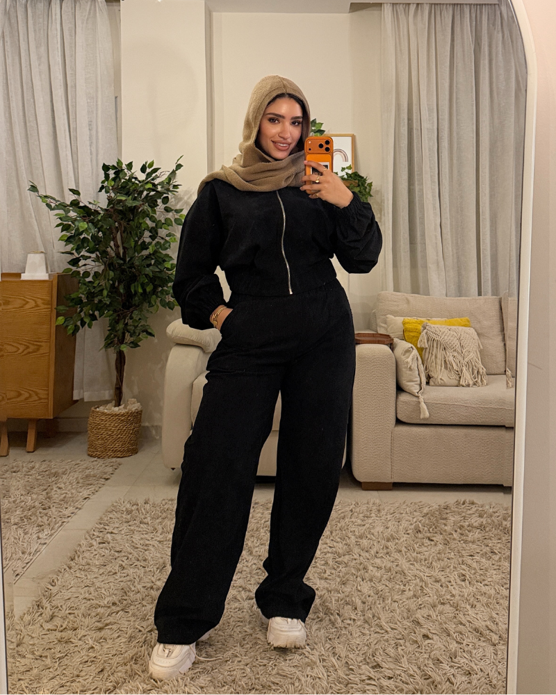 Ribbed Corduroy FULL SET – BLACK