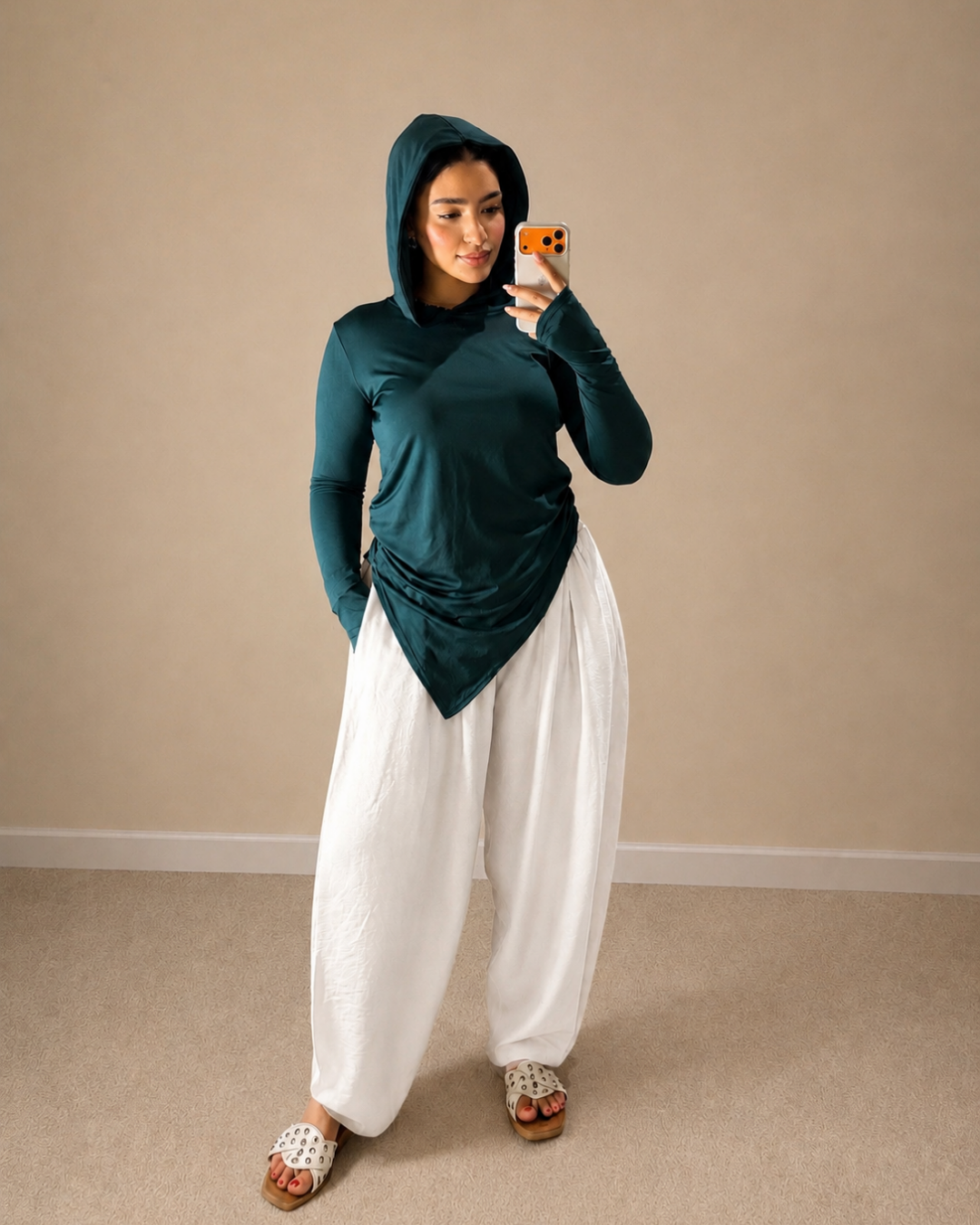 white Spanish Linen Balloon Pants