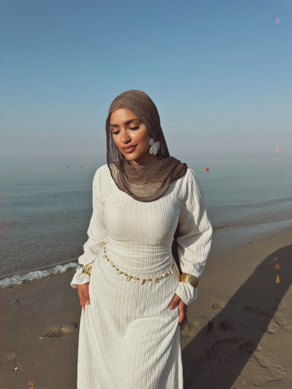 Breeze Flow Dress - white