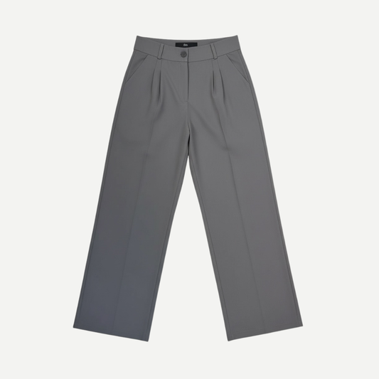 بنطلون وايد ليج فورمال رمادي