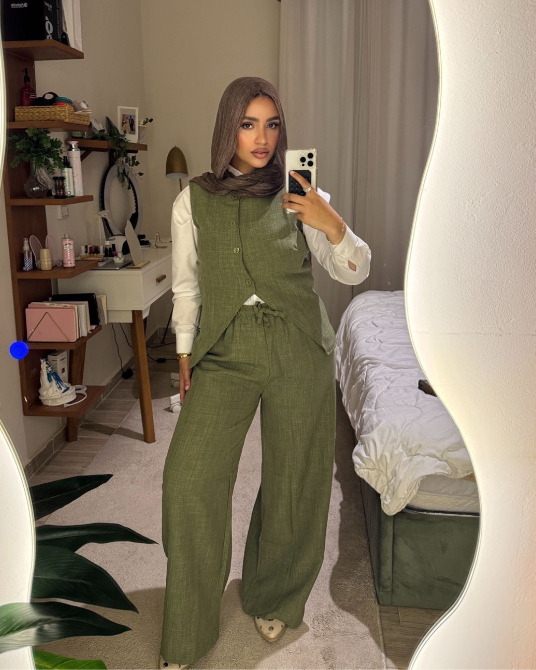 سوت كتان سلاب كت زيتي