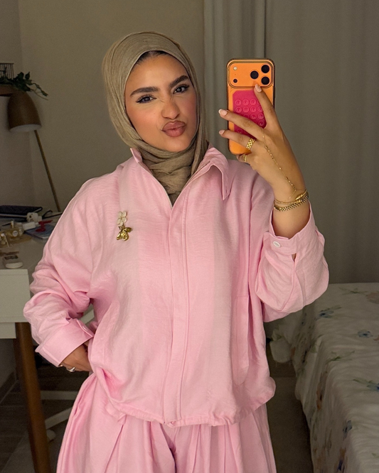 BABY PINK - Oversized Spanish Linen Jacket